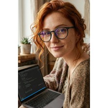 Lucca - Mavi Işık Filtreli Unisex Siyah Renk Ekran Gözlüğü - Esnek ve Dayanıklı Çerçeve