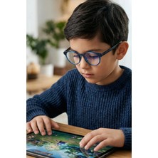 Mavi Işık Filtreli Lacivert Çocuk Ekran Gözlüğü 8110 C4201 - Esnek ve Dayanıklı Çerçeve
