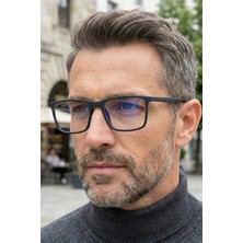 Mavi Işık Filtreli Mat Siyah Erkek Ekran Gözlüğü 8303 C0101M - Esnek ve Dayanıklı Çerçeve