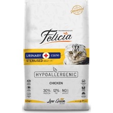 Felicia Az Tahıllı Tavuklu Hypoallergenic Sterilised Kısır Yetişkin Kedi Maması 12 kg Karışık Tat