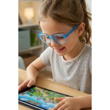 Mavi Işık Filtreli Mavi Renk Çocuk Ekran Gözlüğü 8110 0808M - Esnek ve Dayanıklı Çerçeve