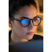 Mavi Işık Filtreli Unisex Mat Siyah Renk Ekran Gözlüğü TO2022 C0101M - Esnek ve Dayanıklı Çerçeve