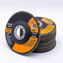 Badem10 Alüminyum Gövde Flap Disk 115 mm 60 Kum 10 Adet Taşlama Diski Metal Ahşap Yüzey Zımpara Disk Seti