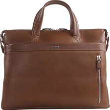 Grande Erkek Hakiki Deri Evrak Çantası Taba 6874