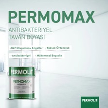 Permolit Permomax Antibakteriyel Tavan Boyası 3.5 kg Beyaz Yüksek Örtücülük ve Nefes Alan Yüzeyler