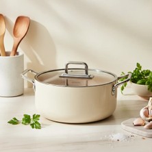 Amboss Sera Nova Doğal Seramik Derin Tencere 20 cm 2.8 Litre - Latte