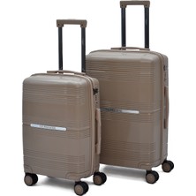 U.s. Polo Assn. Polipropilen Kırılmaz 2’li Valiz Seti – Kabin + Orta Boy, 360° Sessiz 8 Tekerlekli PLVLZ260424344