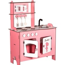 Woody Life Ahşap Oyuncak Mutfak Seti Pembe MDF Eğitici Montessori 6 Parça Özellikli