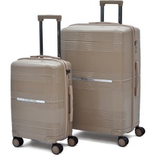 U.s. Polo Assn. Polipropilen Kırılmaz 2’li Valiz Seti – Kabin + Büyük Boy, 360° Sessiz 8 Tekerlekli PLVLZ260424344