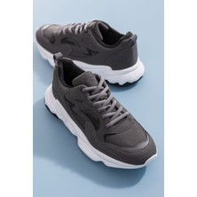 Tonny Black Füme Renkli Spor Ayakkabı TB251 Düz Tabanlı Suni Deri Konforlu Tasarım