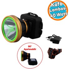 Nzb Kafa Lambası 40 W Şarjlı Ledli Pilli Kamp Küçük Başlı Kafa Feneri 3 Fonksiyonlu 16 Saat Işık Süresi