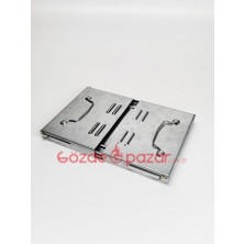Mizan Galvaniz Katlanır Mangal Hafif Taşınabilir Tasarım 27 cm x 40 cm Pişirme Alanı