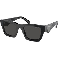 Prada A06S-50 16K08Z Güneş Gözlüğü Erkekler İçin UV Filtreli Asetat Kare Çerçeve Siyah