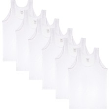 Tutku 6'lı Beyaz Penye Atlet Erkekler İçin Rahat ve Nefes Alabilir Özellikte