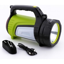 Nzb Şarjlı Kamp LED Feneri Güçlü El Lambası 1200 Lümen 8W 6000 Mah 3 Işık Modu Taşınabilir Aydınlatma