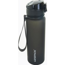 Uzspace 500 ml Siyah Tritan Su Matarası Dayanıklı Yapı ile Spor ve Outdoor Kullanım İçin Uygun