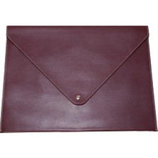 2K Bordo Renkli A4 Suni Deri Çıtçıtlı Dosya 25,5 x 33,5 cm 1 Adet Kaliteli Ürün