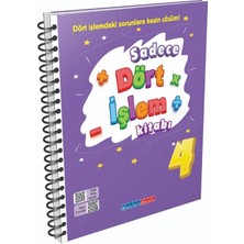Salan Yayınları Sadece Dört İşlem Kitabı 4 4. Sınıf Öğrencileri İçin Türkçe Dilinde Eğitici Kaynak