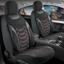 Freshstart Fiat Fiorino Combi Mix 2+1 Keten Oto Koltuk Kılıfı Ön Arka Set Dark Siyah Edition Seri Fsrt