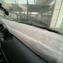 Universal Yumuşak Tüylü Oto Torpido Bagaj Üstü Örtü Peluş Halı Gri 130X40CM