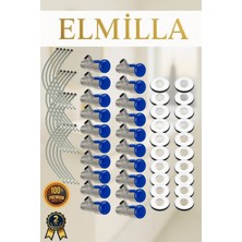 ELMİLLA Taharet Musluğu Rozetli Ara Musluk Paslanmaz Krom Kaplama 20Lİ Set