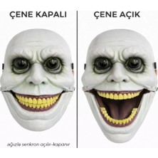 VeraGlobe Buğz Hareketli Çene Mekanizmalı Yeşil Korku Maskesi