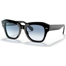Ray-Ban 0RB2186 901/3F 49 Kadın Güneş Gözlüğü Siyah Çerçeve ile Mavi Degrade Cam Tasarım