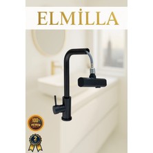 Siyah Spiralli  Mutfak Bataryası Evye Musluk Uzayan Batarya Tazzik ve Basınç Ayarlı Musluk