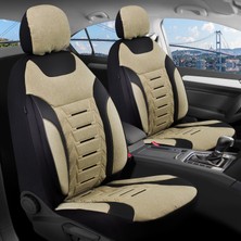 Freshstart Opel Combo Cargo 2+1 Keten Oto Koltuk Kılıfı Ön Arka Set Bej Siyah Edition Seri Fsrt