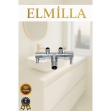 ELMİLLA Çiftli Taharet Musluğu Çekik Örğülü70 cm 2 Adet Klozet Hortumu