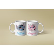 fotografyabaskı Stitch & Angel 2'li Çift Kupa Bardak