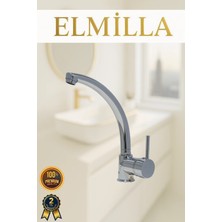 ELMİLLA Krom Armut  Kuğu Borulu Mutfak Eviye Bataryası