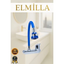 Duvardan Oynar Boru Başlıklı Mutfak ve Lavabo Bataryası Yandan Aplike Batarya Çift Su Girişli