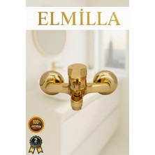 Gold Paslanmaz Kararmaz Pirinç Malzeme Banyo Duş Bataryası Musluk Çeşmesi Garantili Banyo Bataryası