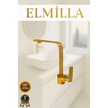 ELMİLLA Gold Kare Borulu Evye Mutfak Bataryası