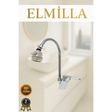 Krom Esnek Oynar Borulu Fonksiyonlu Mutfak Eviye Bataryası, Musluğu, Çeşmesi Çift Su Girişli