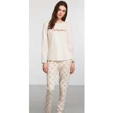 Catherine's Catherines Pijama Takım Bej 1930PJTK