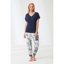 Penye Mood Pijama Takım Lacivert 9231PJTK