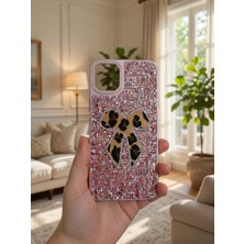 KumOziShop iPhone 11 Promax Uyumlu Fiyonklu Taşlı Simli Kılıf