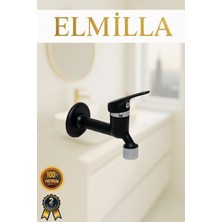 Siyah Mix Musluk Aç Kapa Lavabo Wc Tuvalet Bahçe Musluğu Garantili