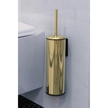 Özbience Çelik Duvara Monte Tuvalet Fırçası, Sarı ve Siyah Iç Kapaklı