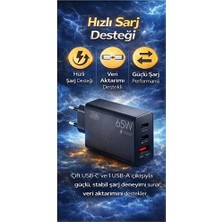 Trendhane SG88 3 Port 65W Hızlı Şarj USB Tip C Şarj Pd Qc 3.0 USB C Şarj Adaptörü iphone