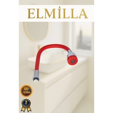 Esnek Kırmızı Mutfak Evye Bataryası Başlığı Musluk