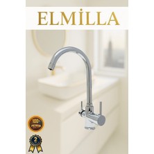 Baston Borulu Krom Mutfak Eviye Bataryası Arıtmalı 3 Yollu Lüx Batarya 2 Yıl Garantili