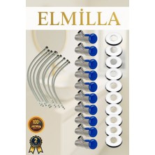 ELMİLLA Taharet Musluğu Rozetli Ara Musluk Paslanmaz Krom Kaplama 10LU Set