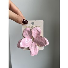 Famco Pembe Büyük Boy Statement Küpe – Modern Tasarım Hafif Akrilik Kadın Küpe