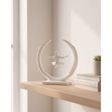 VeraGlobe Buğz 3D Zen Heykeli Modern Ay Tasarımlı Meditasyon Biblosu