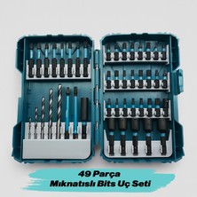 Nzb Mıknatıslı Darbeli Bits Uç Seti 49 'lu Set Pz Ph Sl Torx Hss Delme Ucu Somun Adaptör Ucu Tutucu