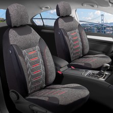 Freshstart Citroen Nemo 2+1 Keten Oto Koltuk Kılıfı Ön Arka Set Siyah Edition Seri Fsrt