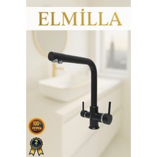 3 Yollu Arıtmalı Mutfak Bataryası Siyah Lüx